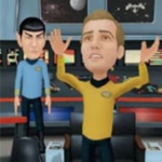 Capitaine Kirk et Spoke de Star Trek