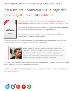 La barre de partage d'Editoile